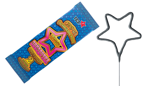  Бенгальские свечи фигурные 2 шт "Звездочка"  в Семикаракорске