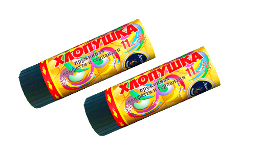  Пружинная хлопушка 11см с конфетти и серпантином  в Семикаракорске